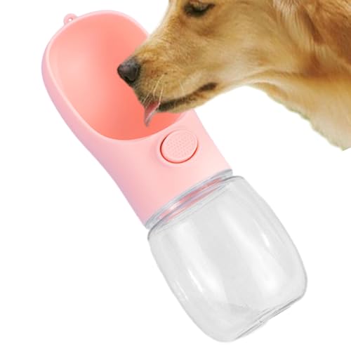 FASSME Hunde-Wasserflaschenspender – 350 ml, tragbare Haustier-Wasserflasche zum Spazierengehen, Trinkwasserbehälter für Welpen, kleine, mittelgroße und große Hunde von FASSME