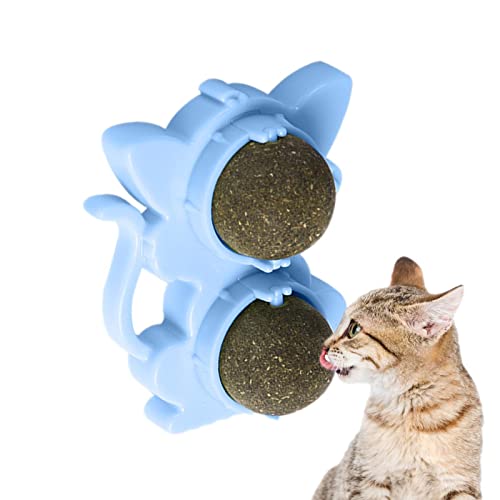 FASSME Katzenminze-Bälle – Wandball-Spinner, Katzenminze-Spielzeug, rotierendes Spielzeug, interaktiver Katzenball, Kätzchenbälle mit Saugnapf, Haustierzubehör für den Innenbereich, von FASSME