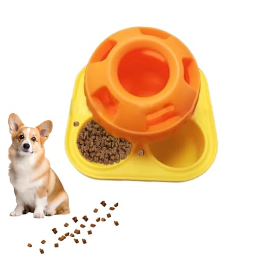 FASSME Leckerli-Spender Hundespielzeugball | Interaktiver Hundespender Ball für Leckerlis - Befüllbarer Leckerliball, Hundezahnreinigungsspielzeug für Haustiere Hunde von FASSME
