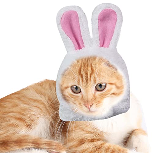 FASSME Plüsch-Hasenohren, Haustier-Stirnband, Hasenhut mit Ohren für Katzen und kleine Hunde – Party-Kostü , Halloween-Accessoire, Kopfbedeckung, schöner Stil, Cross-Dressing-Kappe von FASSME