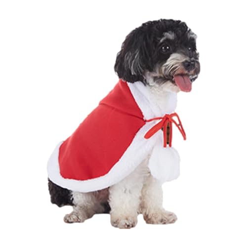FASSME Weihnachten Haustier Cape - Katzen- und Hundeumhangkostüm - Weicher, atmungsaktiver Weihnachtsmantel für Katzen, Weihnachts-Outfits, Kostüm für mittelgroße und kleine Haustiere, Hunde, Welpen von FASSME