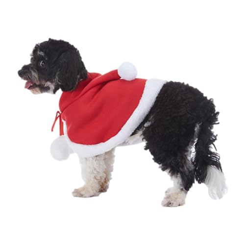 FASSME Weihnachten Haustier Cape - Weihnachtsumhangkostüm für Katze - Weiches und atmungsaktives Hunde-Weihnachtsoutfit, weihnachtlicher Katzenmantel für Hunde, Katzen und kleine Welpen von FASSME