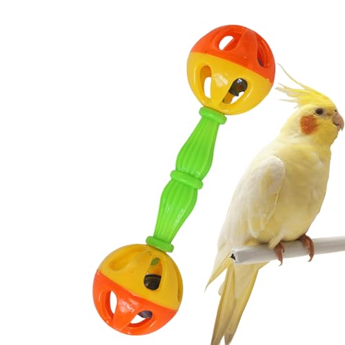 Kauspielzeug für Vögel, Glocke, Shredder, zum Aufhängen, bequeme Sitzstange, Papageienspielzeug, bunte Rassel, Vögel, Papageienkäfig, Beißspielzeug für Sittiche, Sittiche, Nymphensittiche, Mynah Kauspielzeug für Vögel, Glocke, Shredder, zum Aufhängen, bequeme Sitzstange, Papageienspielzeug, bunte Rassel, Vögel, Papageienkäfig, Beißspielzeug für Sittiche, Sittiche, Nymphensittiche, Mynah von FASSME