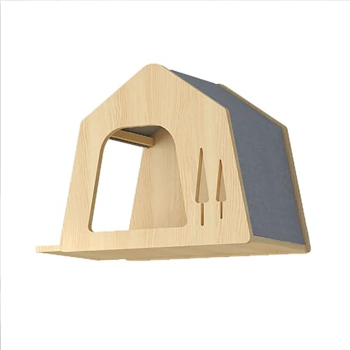 Katzen Kletterwand Set, Katzen-Wandstange, Inklusive Katzenhaus, Katzenkratzbaum, Katzenleiter, Katzenbrücke, Sprungplattform, Verdickte Platte ist Langlebig (Size : C11-Left) von FATACO