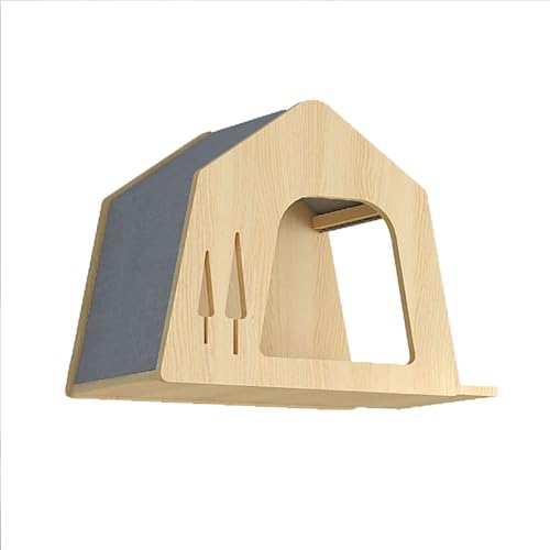 Katzen Kletterwand Set, Katzen-Wandstange, Inklusive Katzenhaus, Katzenkratzbaum, Katzenleiter, Katzenbrücke, Sprungplattform, Verdickte Platte ist Langlebig (Size : C12-Right) von FATACO