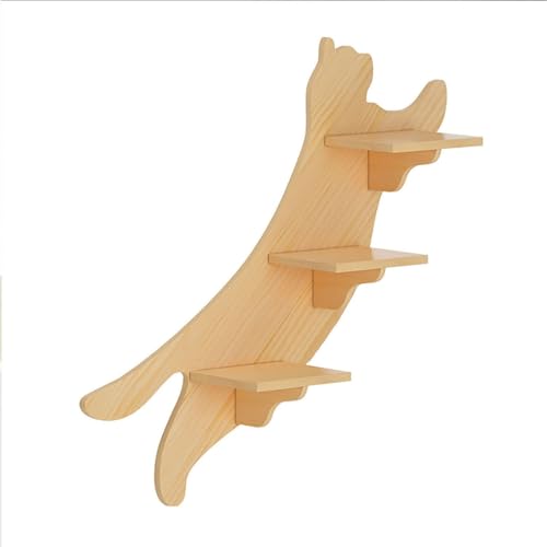 Katzen Kletterwand Set, Kletterwand Katzen Holz, mit Katzenhaus, Kratzbäumen, Katzenleiter, Sprungplattformen, zum Klettern, Schlafen und Spielen (Size : C15) von FATACO