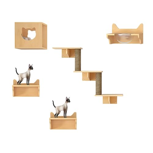 Kletterwand Katzen, Katzen Wand Klettern, Katzen Kletterwand Set mit Katzenkratzbaum, für Activity Indoor Kitty (Size : Style 2) von FATACO