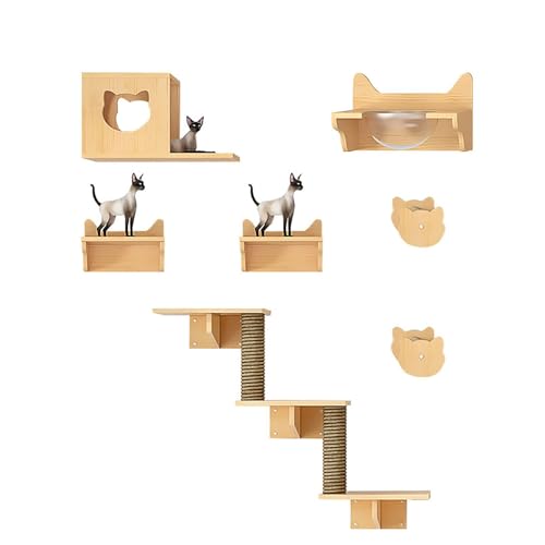 Kletterwand Katzen, Katzen Wand Klettern, Katzen Kletterwand Set mit Katzenkratzbaum, für Activity Indoor Kitty (Size : Style 3) von FATACO