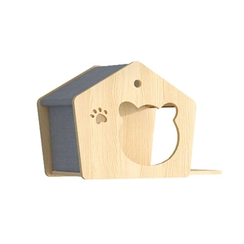 Kletterwand Katzen Set, Bestehend aus Katzenhaus, Katzentreppe Wand, Katzenkratzbaum, Katzenbrücke und Sprungplattform, Kann Durch Heimwerker Frei Kombiniert Werden (Size : C10-Right) von FATACO