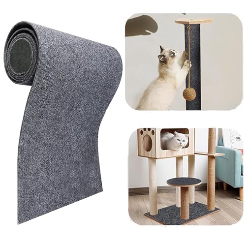 FATIRO Katzenkratz-Möbel-Couchschutz, 199,9 x 40,1 cm, Katzen-Wandkratzer, selbstklebender Katzenkratzteppich für Kratzbaum, Katzenwandregale, Katzenkratzbaum, Grau FATIRO Katzenkratz-Möbel-Couchschutz, 199,9 x 40,1 cm, Katzen-Wandkratzer, selbstklebender Katzenkratzteppich für Kratzbaum, Katzenwandregale, Katzenkratzbaum, Grau von FATIRO