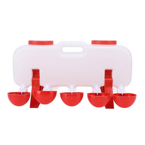 FAUOSWUK Automatischer Hühnertränke-Set, Geflügeltränke-Set, Geflügeltränke-Spender mit Großem Fassungsvermögen, Stabiler Basis und Halbautomatischem Design für Enten, Gänse, Hühner FAUOSWUK Automatischer Hühnertränke-Set, Geflügeltränke-Set, Geflügeltränke-Spender mit Großem Fassungsvermögen, Stabiler Basis und Halbautomatischem Design für Enten, Gänse, Hühner von FAUOSWUK