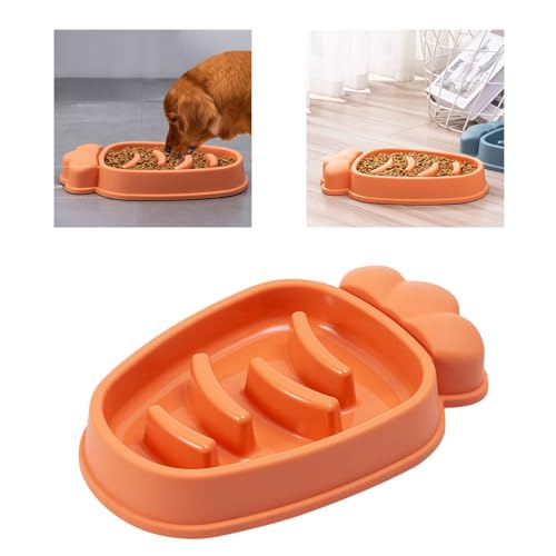 FAUOSWUK Katzennapf für Langsames Fressen für Katzen und Kleine Hunde, Erhöhte Hundenäpfe aus PP mit 5 Schlitzen Multifunktions-Slow-Feeder für Katzen, Slow-Feeder-Hundenäpfe von FAUOSWUK