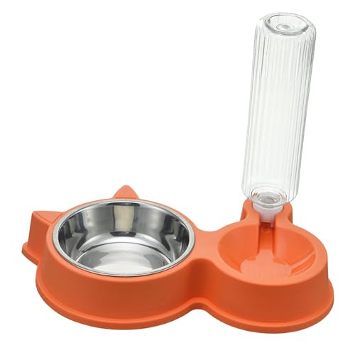 FAUOSWUK Wasser- und Futternapf-Set für Hunde, 2-in-1-Automatischer Katzenfutterspender, Haustier-Wasserspender Doppelte Katzennäpfe mit Automatischem Wasserspender für Hunde und Katzen FAUOSWUK Wasser- und Futternapf-Set für Hunde, 2-in-1-Automatischer Katzenfutterspender, Haustier-Wasserspender Doppelte Katzennäpfe mit Automatischem Wasserspender für Hunde und Katzen von FAUOSWUK