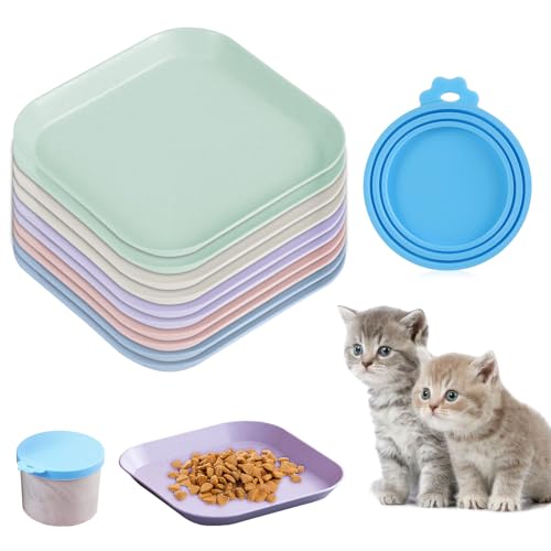 FAURAPMNG Futternapf-Set für Katzen und Hunde, 11-teilig, Schnurrhaar, ermüdungsfrei, mit Dosendeckel, flache Kunststoffschale, breite und kleine Nassfutterteller, umweltfreundliches Haustier für FAURAPMNG Futternapf-Set für Katzen und Hunde, 11-teilig, Schnurrhaar, ermüdungsfrei, mit Dosendeckel, flache Kunststoffschale, breite und kleine Nassfutterteller, umweltfreundliches Haustier für von FAURAPMNG