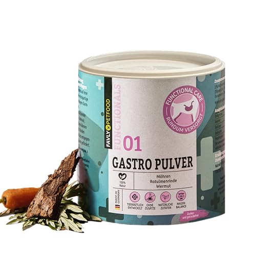 FAVLY – Gastro Pulver Magen Darmflora für Hunde 300g – Getreidefreies Ergänzungsfuttermittel bei Sodbrennen, Grasfressen & Erbrechen – Futtertopping mit Rotulmenrinde, Möhren & Wermut FAVLY – Gastro Pulver Magen Darmflora für Hunde 300g – Getreidefreies Ergänzungsfuttermittel bei Sodbrennen, Grasfressen & Erbrechen – Futtertopping mit Rotulmenrinde, Möhren & Wermut von FAVLY Petfood