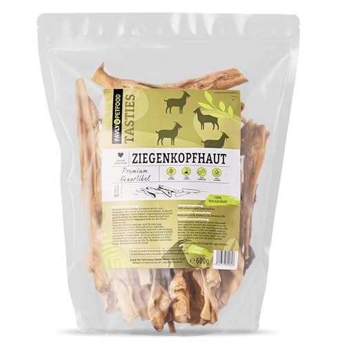 FAVLY Petfood Premium Ziegenkopfhaut für Hunde 600g - luftgetrockneter Kauartikel 100% natürlich - splitterfrei - natürliche Zahnpflege - für kleine & große Hunde 1x 600g FAVLY Petfood Premium Ziegenkopfhaut für Hunde 600g - luftgetrockneter Kauartikel 100% natürlich - splitterfrei - natürliche Zahnpflege - für kleine & große Hunde 1x 600g von FAVLY Petfood