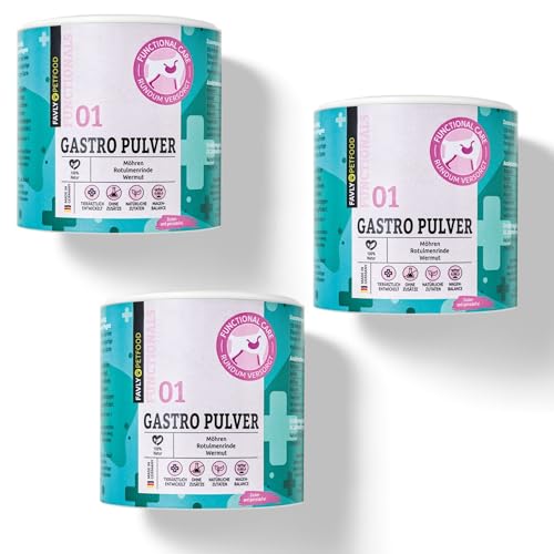 Favly Functionals Gastro Pulver 3x300g – Unterstützt die Darmflora bei Hunden, naturbasiert & effektiv von FAVLY Petfood