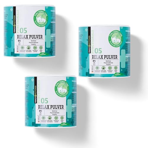 Favly Functionals Relax Pulver 3x250g – Beruhigung für Hunde bei Stress & Unruhe, mit Kräuterkomplex von FAVLY Petfood