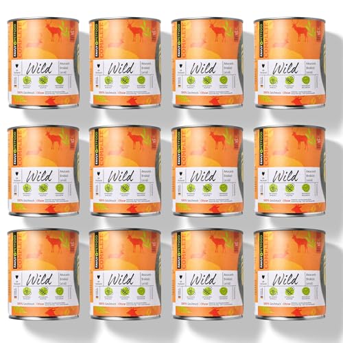 Favly Hundefutter Wild mit Amaranth, Brokkoli & Leinöl 12x800g – Premium Nassfutter für Hunde, sensitiv & natürlich von FAVLY Petfood