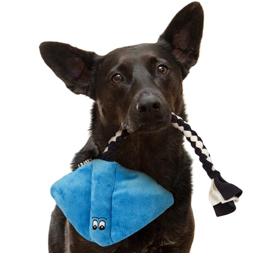 FAVPET Plüsch Hunde Spielzeug Rochen, Robustes Hundespielzeug Quietschend Große und Kleine Hunde, Quietschendes Spielzeug Plüschtier, Lustiges Hundespielzeug Welpen Plüsch (Blau) von FAVPET
