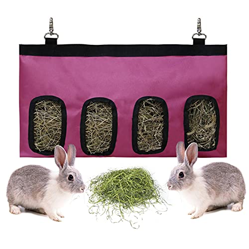 Futterbeutel für Kaninchen mit Vier Löchern, Futterbeutel für Haustiere, Heubeutel, Futterbeutel „Mein Nachbar Totoro“, Aufbewahrung im Freien (Farbe: D) von FAXIOAWA