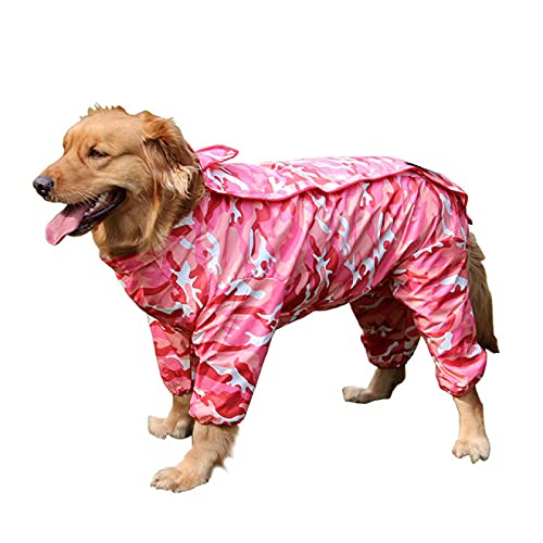 Haustier für kleine Hunde Regenbekleidung Overalls für große Hunde mit Kapuze Labrador Golden Retriever Regenmantel Overalls Hunde Regenmäntel von FAXIOAWA