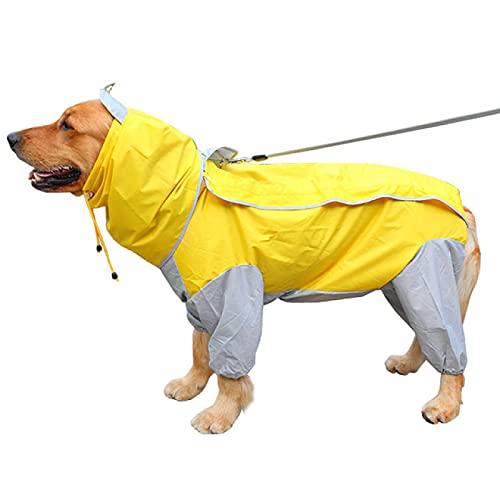 Haustier für kleine Hunde Regenbekleidung Overalls für große Hunde mit Kapuze Labrador Golden Retriever Regenmantel Overalls Hunde Regenmäntel von FAXIOAWA