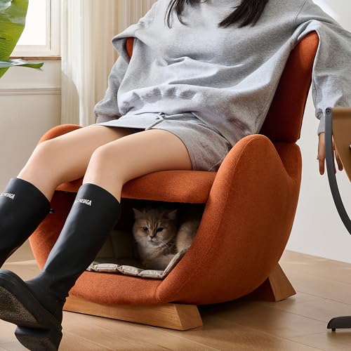 FAYICIC Designer-Loungesessel im Walhai-Look – haustierfreundlicher Loungesessel, bietet Katzen und kleinen Hunden einen Rückzugsort,Anti-Katzen-Kratz-Stoff,Einzelsofa von FAYICIC