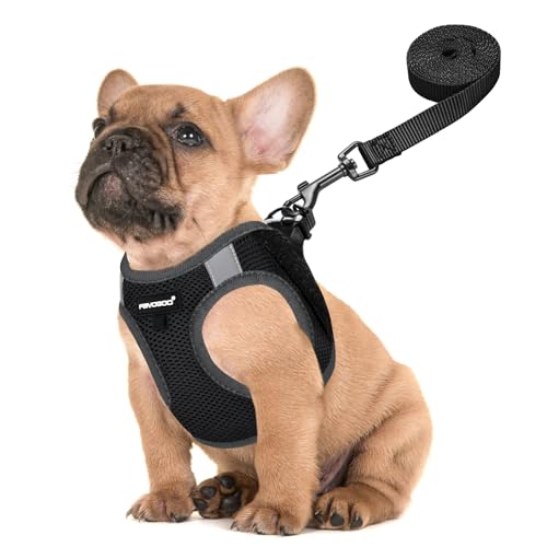 FAYOGOO Service-Hundeweste für kleine und mittelgroße Rassen – leichtes Hundegeschirr mit 3 abnehmbaren Patches – kein Ziehen, Welpengeschirr für Spaziergänge, Training von FAYOGOO