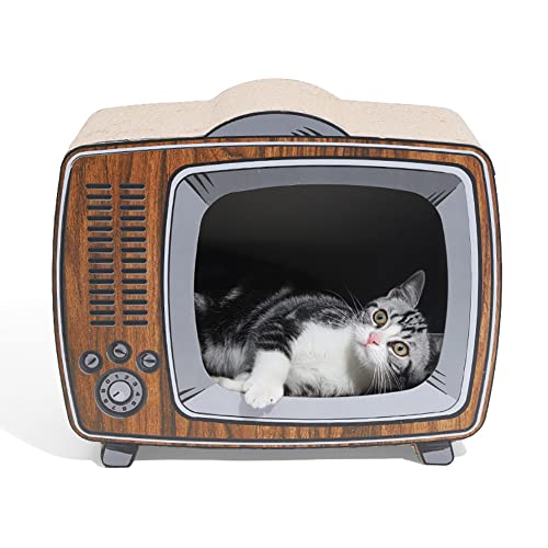 Katzenkratzbrett, Kreative Retro-TV-Kratzmatte, Großer Karton, Multifunktionalesve Retro-TV-Kratzmatte, Großer Karton, Multifunktionales Verschleißfestes Katzennest, Katzentrainingsspielzeug Katzenkratzbrett, Kreative Retro-TV-Kratzmatte, Großer Karton, Multifunktionalesve Retro-TV-Kratzmatte, Großer Karton, Multifunktionales Verschleißfestes Katzennest, Katzentrainingsspielzeug von FBHappiness