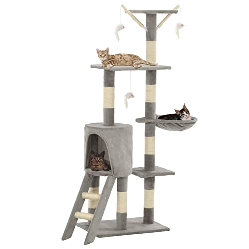 Katzenspielzeug Katzenkratzbaum Katzenkratzbaum Katzenbaum mit Sisalkratzstamm 1Katzenspielzeug Katzenkratzbaum Katzenkratzbaum Katzenbaum mit Sisalkratzstamm 138 cm grau Katzenspielzeug Katzenkratzbaum Katzenkratzbaum Katzenbaum mit Sisalkratzstamm 1Katzenspielzeug Katzenkratzbaum Katzenkratzbaum Katzenbaum mit Sisalkratzstamm 138 cm grau von FBHappiness
