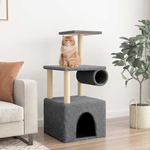 Katzenspielzeug Kratzbaum Katzenbaum mit Sisalkratzstamm Dunkelgrau 109,5 cm Katzenspielzeug Kratzbaum Katzenbaum mit Sisalkratzstamm Dunkelgrau 109,5 cm Katzenspielzeug Kratzbaum Katzenbaum mit Sisalkratzstamm Dunkelgrau 109,5 cm Katzenspielzeug Kratzbaum Katzenbaum mit Sisalkratzstamm Dunkelgrau 109,5 cm von FBHappiness