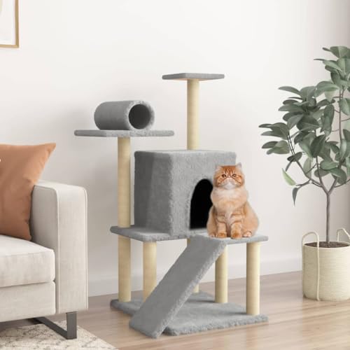 Katzenspielzeug Kratzbaum Katzenbaum mit Sisalkratzstamm Hellgrau 110,5 cm Katzenspielzeug Kratzbaum Katzenbaum mit Sisalkratzstamm Hellgrau 110,5 cm Katzenspielzeug Kratzbaum Katzenbaum mit Sisalkratzstamm Hellgrau 110,5 cm Katzenspielzeug Kratzbaum Katzenbaum mit Sisalkratzstamm Hellgrau 110,5 cm von FBHappiness