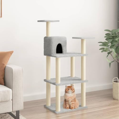 Katzenspielzeug Kratzbaum Katzenbaum mit Sisalkratzstamm Hellgrau 118,5 cm Katzenspielzeug Kratzbaum Katzenbaum mit Sisalkratzstamm Hellgrau 118,5 cm Katzenspielzeug Kratzbaum Katzenbaum mit Sisalkratzstamm Hellgrau 118,5 cm Katzenspielzeug Kratzbaum Katzenbaum mit Sisalkratzstamm Hellgrau 118,5 cm von FBHappiness