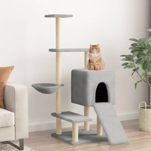 Katzenspielzeug Kratzbaum Katzenbaum mit Sisalkratzstamm Hellgrau 130,5 cm Katzenspielzeug Kratzbaum Katzenbaum mit Sisalkratzstamm Hellgrau 130,5 cm Katzenspielzeug Kratzbaum Katzenbaum mit Sisalkratzstamm Hellgrau 130,5 cm Katzenspielzeug Kratzbaum Katzenbaum mit Sisalkratzstamm Hellgrau 130,5 cm von FBHappiness