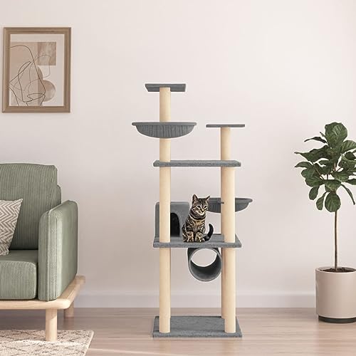 Katzenspielzeug Kratzbaum Katzenbaum mit Sisalkratzstamm Hellgrau 141 cm Katzenspielzeug Kratzbaum Katzenbaum mit Sisalkratzstamm Hellgrau 141 cm Katzenspielzeug Kratzbaum Katzenbaum mit Sisalkratzstamm Hellgrau 141 cm Katzenspielzeug Kratzbaum Katzenbaum mit Sisalkratzstamm Hellgrau 141 cm von FBHappiness