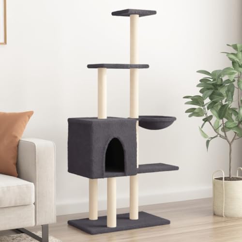 Katzenspielzeug Kratzbaum Katzenbaum mit dunkelgrauem Sisalkratzstamm 145 cm Katzenspielzeug Kratzbaum Katzenbaum mit dunkelgrauem Sisalkratzstamm 145 cm Katzenspielzeug Kratzbaum Katzenbaum mit dunkelgrauem Sisalkratzstamm 145 cm Katzenspielzeug Kratzbaum Katzenbaum mit dunkelgrauem Sisalkratzstamm 145 cm von FBHappiness
