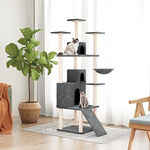 Katzenspielzeug Kratzbaum Katzenbaum mit dunkelgrauem Sisalkratzstamm 175 cm Katzenspielzeug Kratzbaum Katzenbaum mit dunkelgrauem Sisalkratzstamm 175 cm Katzenspielzeug Kratzbaum Katzenbaum mit dunkelgrauem Sisalkratzstamm 175 cm Katzenspielzeug Kratzbaum Katzenbaum mit dunkelgrauem Sisalkratzstamm 175 cm von FBHappiness