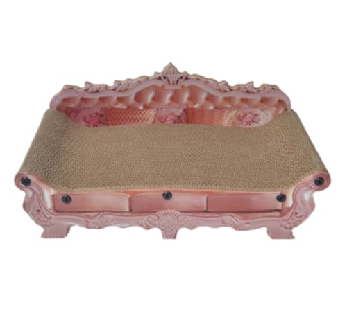 Kratzbaum aus Karton, Kratzbaum aus Karton, Schlafsofa in Katzenform, Kratzbretton, Schlafsofa in Katzenform, Kratzbrett, Katzenkratzlounge für Hauskatzen, Katzenzubehör (B, 50 x 24 x 24 cm) von FBHappiness