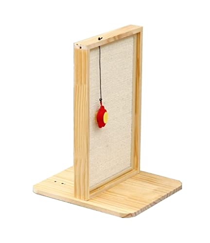 Kratzbaum aus Karton, Kratzbrett aus natürlichem Sisal, Kratzmatte aus Holz, Mehatzbrett aus natürlichem Sisal, Kratzmatte aus Holz, Mehrzweck-Kratzbrett für Hauskatzen, Katzenzubehör (weiß) von FBHappiness