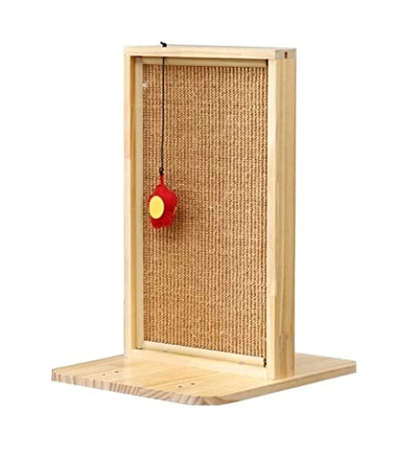 Kratzbaum aus Karton, Kratzbrett aus natürlichem Sisal, Kratzmatte aus Holz, Mehtzbrett aus natürlichem Sisal, Kratzmatte aus Holz, Mehrzweck-Kratzbrett für Hauskatzen, Katzenzubehör (braun) von FBHappiness