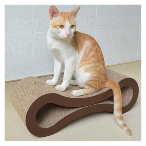 Kratzbaum aus Pappe, Kratzmatte aus Wellpappe, Kratzbrett für Katzen, Wohnzimmerppe, Kratzmatte aus Wellpappe, Kratzbrett für Katzen, Wohnzimmerkratzbretter für Hauskatzen, Katzenzubehör (B) von FBHappiness