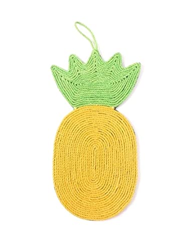 Kratzbaum aus Pappe, handgefertigtes Kratzbrett mit hängendem Seil, Heimdekoratitzbrett mit hängendem Seil, Heimdekoration, Katzenkratzmatte, süßes Katzenzubehör in Lebensmittelform (Ananas) von FBHappiness