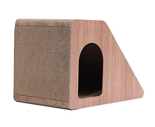 Kratzbaum für Katzen, Katzenkratzbaum, Katzenkratzbrett, Katzenstreu, Wellpapperatzbrett, Katzenstreu, Wellpappe, Katzenspielzeug, vertikales Katzenkratzbrett (einfarbig, 35,5 x 60 x 40 cm) von FBHappiness