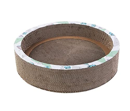 Kratzbaum für Katzen, Katzenlounge mit langlebigen Katzenminzenpads aus recycelaum für Katzen, Katzenlounge mit langlebigen Katzenminzenpads aus recyceltem Karton (OneColor 33 * 33 * 11 cm) von FBHappiness