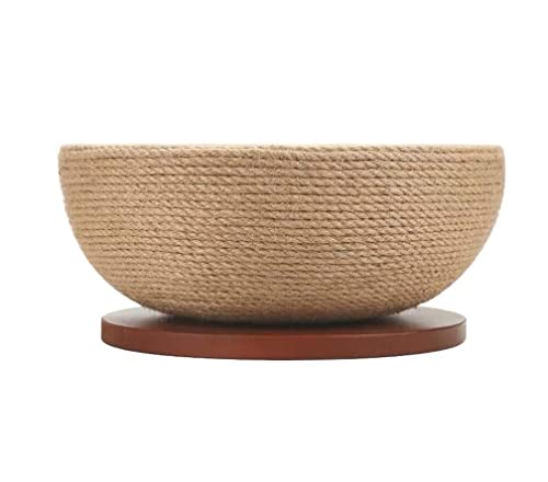 Kratzbaum für Katzen aus natürlichem Sisal, Katzenkratzbaum, Katzenkratzbaum, iaus natürlichem Sisal, Katzenkratzbaum, Katzenkratzbaum, interaktives Katzenspielzeug (Braun, 45 x 45 x 16 cm) von FBHappiness