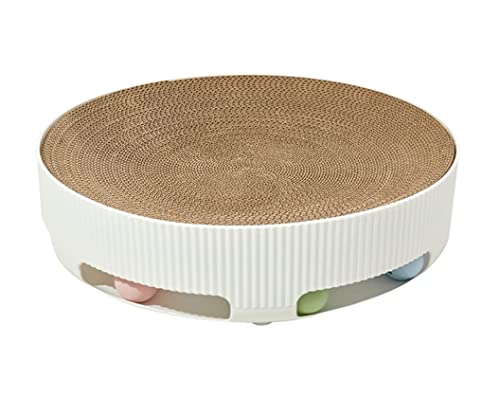 Robuster und wiederverwendbarer Katzenkratzbaum aus Karton für Hauskatzen – Sofawiederverwendbarer Katzenkratzbaum aus Karton für Hauskatzen – Sofa – Katzenkratzbaum (weiß 41 x 41 x 10,5 cm) von FBHappiness
