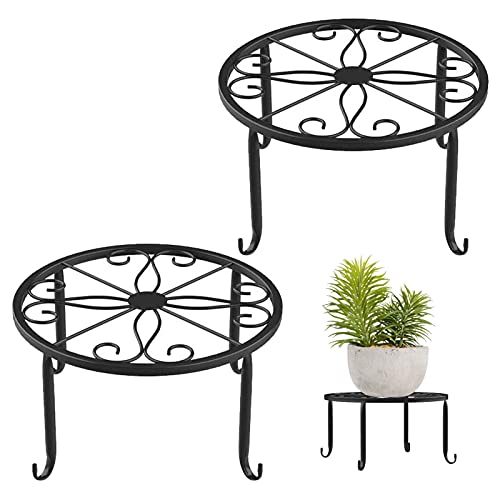FCQLFYF 2 Stück Blumenhocker,Pflanzenständer,Blumentopfständer,Eisen Blumenregal,Flowerpot Basis,Retro-Design,Für Indoor Outdoor Balkon Wohnzimmer Deko FCQLFYF 2 Stück Blumenhocker,Pflanzenständer,Blumentopfständer,Eisen Blumenregal,Flowerpot Basis,Retro-Design,Für Indoor Outdoor Balkon Wohnzimmer Deko von FCQLFYF