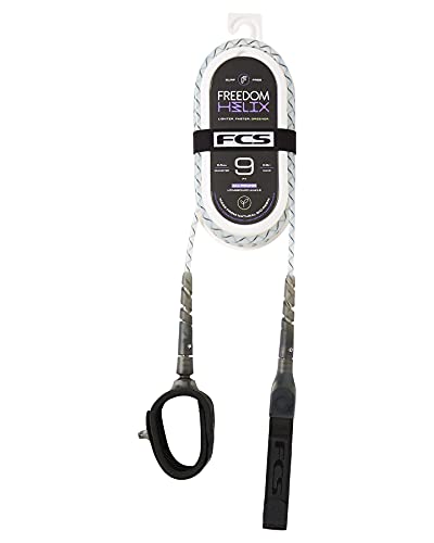 FCS 9 Freedom Helix All Round Ankle Leash 2023 Natural/Black von FCS