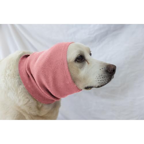 FDANDADE Kopfwickel für Hunde, Angstgefühle, Angstlinderung, Geräuschunterdrückung bei Feuerwerk, Gewitter, Haustierpflege und Trocknung (Rosa, L) von FDANDADE